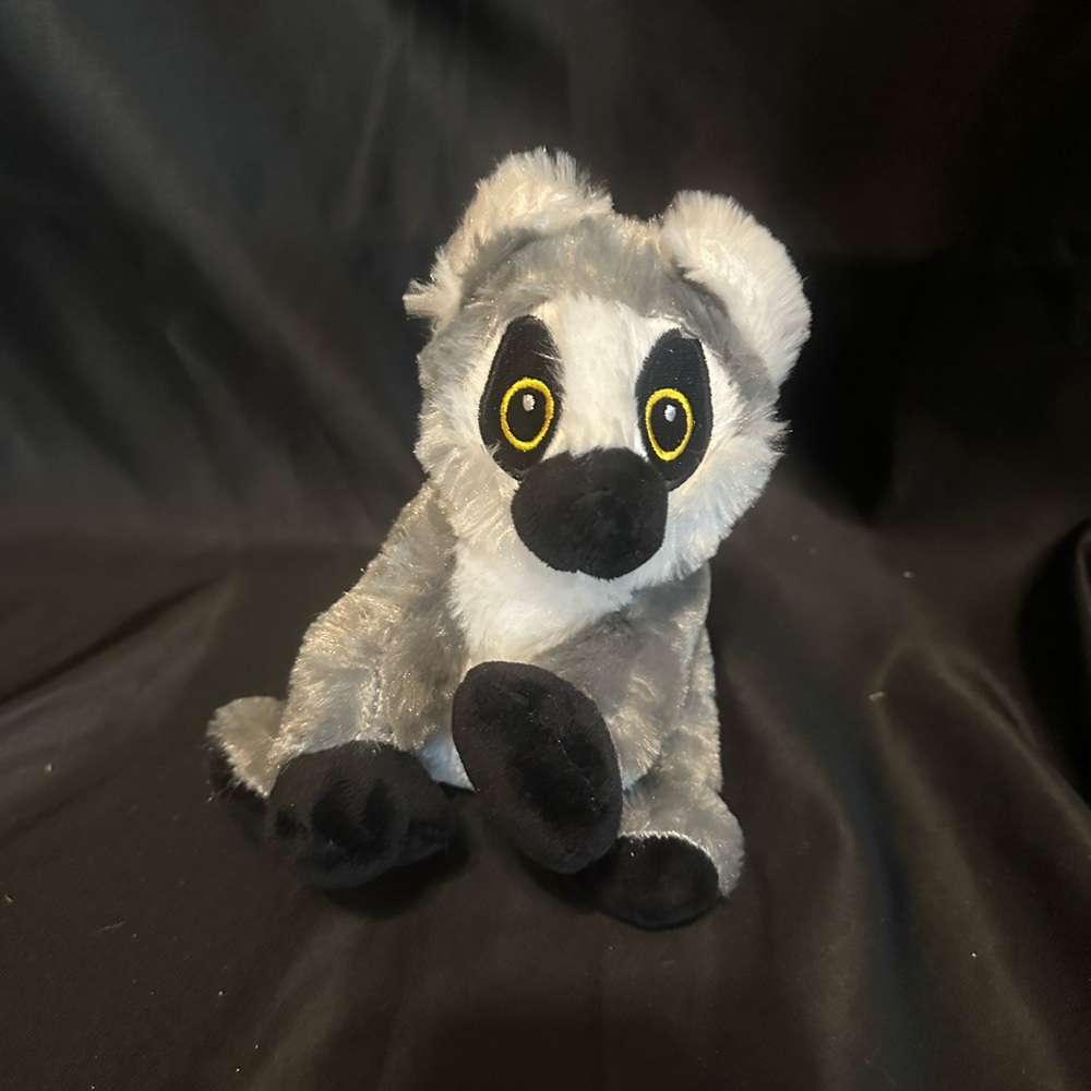 #1352 Gray and White Lemur Plush Toy